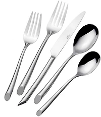 Towle Silversmiths Wave Modern 20-Piece Stainless Steel Flatware Set