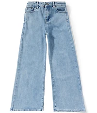 Tractr Big Girls Medium Wash Indigo Wide Leg Jeans