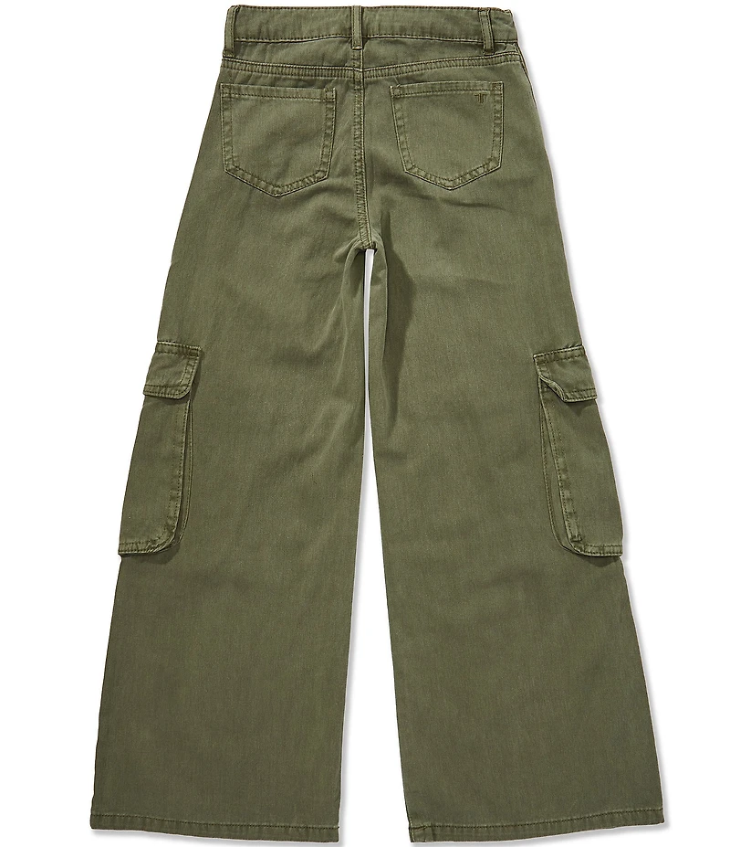 Tractr Big Girls Wide Leg Cargo Pocket Pants