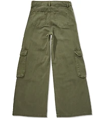 Tractr Big Girls Wide Leg Cargo Pocket Pants