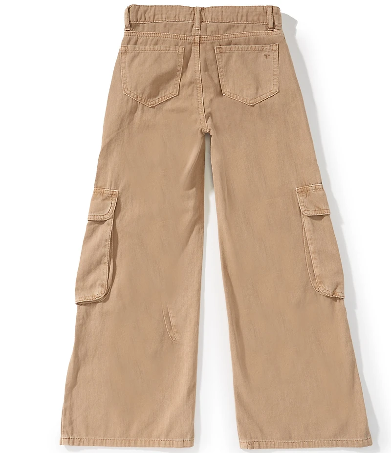 Tractr Big Girls Cargo Pockets Wide Leg Pants
