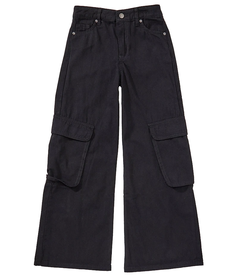 Tractr Big Girls Wide Leg Cargo Pocket Pants