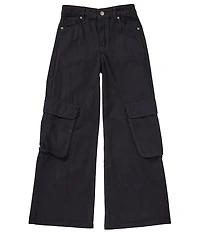 Tractr Big Girls Wide Leg Cargo Pocket Pants