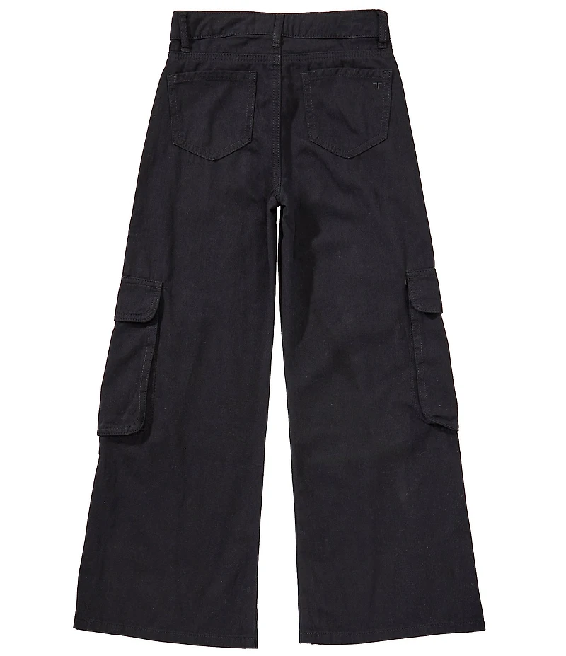 Tractr Big Girls Wide Leg Cargo Pocket Pants
