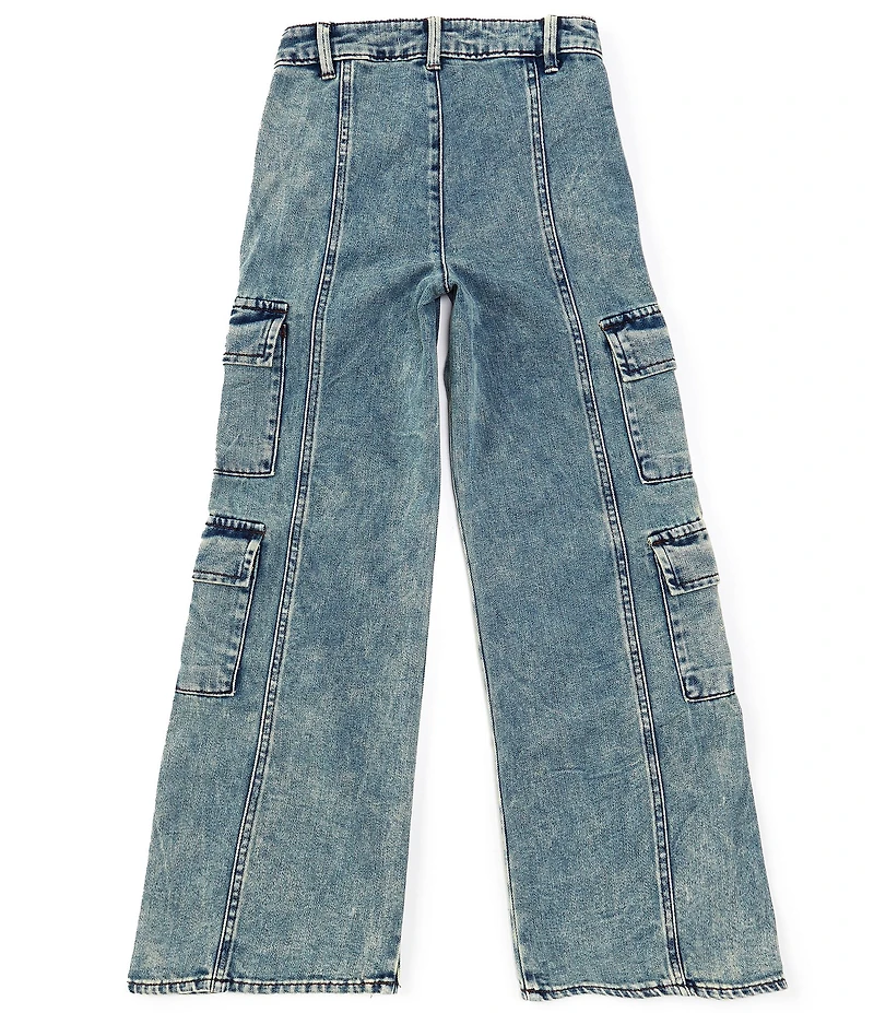 Tractr Big Girls Cargo-Pocket Jeans