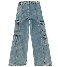 Tractr Big Girls Cargo-Pocket Jeans