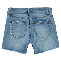 Tractr Big Girls Crochet Flower Denim Shorts