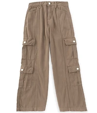 Tractr Big Girls 7-16 Double Cargo Pocket Twill Pants