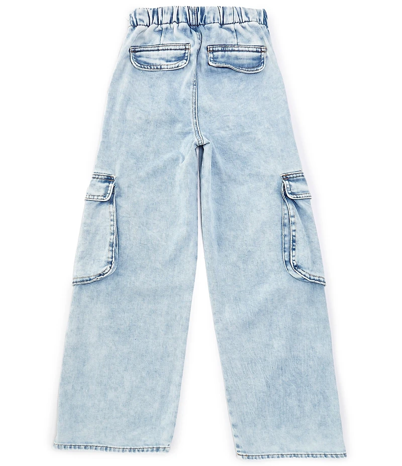 Tractr Big Girls 7-16 Easy-Fit Cargo-Pocket Jeans