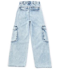Tractr Big Girls 7-16 Easy-Fit Cargo-Pocket Jeans