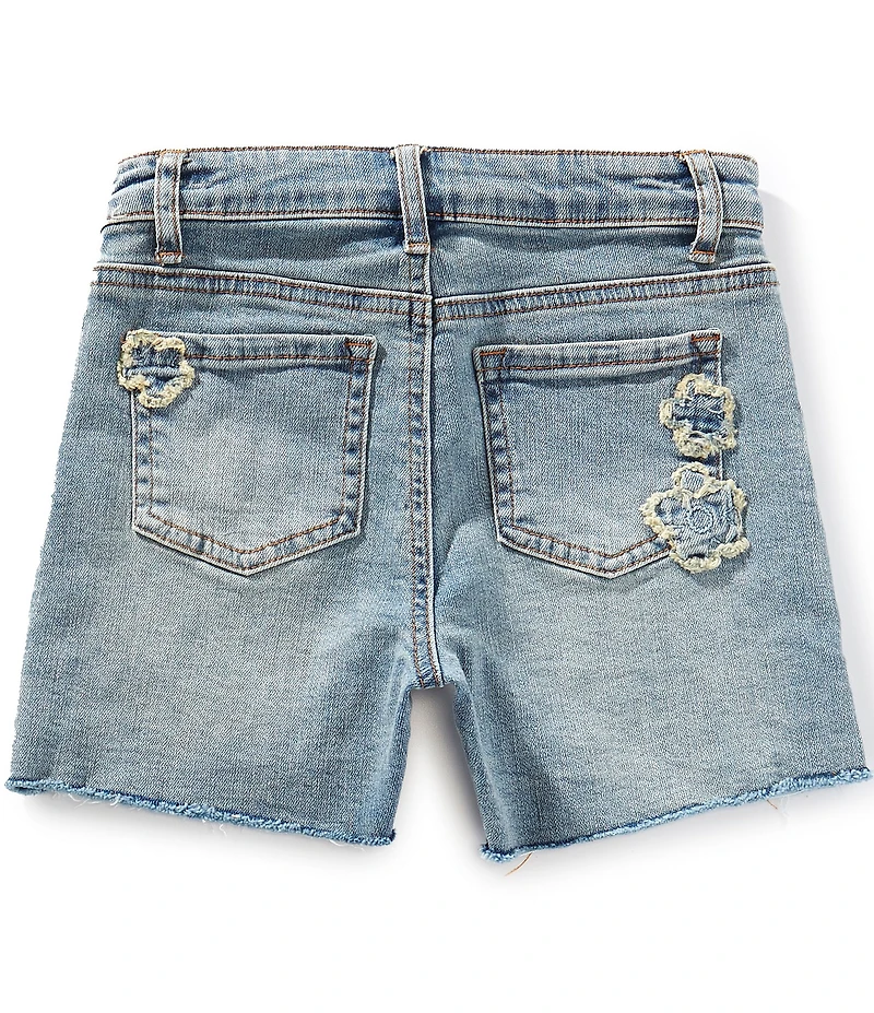 Tractr Big Girls Frayed Flower Shorts