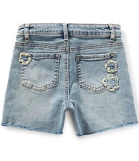 Tractr Big Girls Frayed Flower Shorts