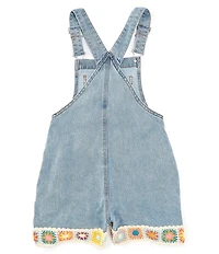 Tractr Big Girls Sleeveless Crocheted-Trim Romper
