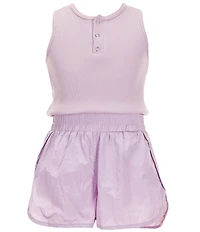 Tractr Big Girls Sleeveless Running Romper