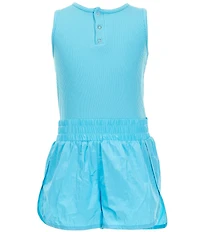 Tractr Big Girls Sleeveless Running Romper
