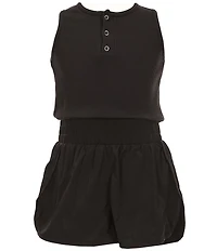 Tractr Big Girls Sleeveless Running Romper