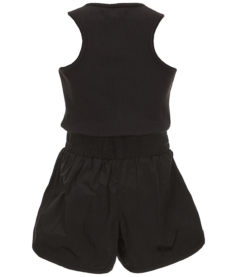 Tractr Big Girls Sleeveless Running Romper