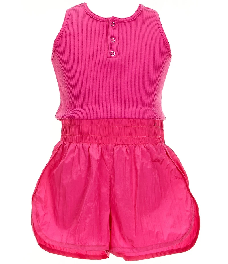 Tractr Big Girls Sleeveless Running Romper
