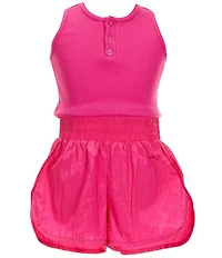 Tractr Big Girls Sleeveless Running Romper