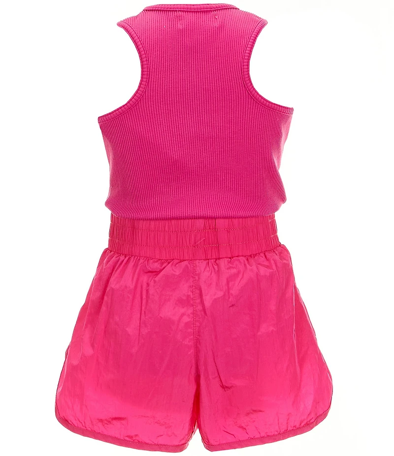 Tractr Big Girls Sleeveless Running Romper