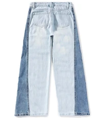 Tractr Big Girls Two-Tone Wide-Leg Jeans