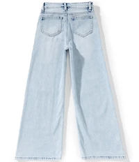 Tractr Big Girls Belted Wide Leg Jeans
