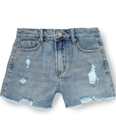 Tractr Big Girls Distressed Weekender Denim Shorts