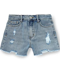Tractr Big Girls Distressed Weekender Denim Shorts