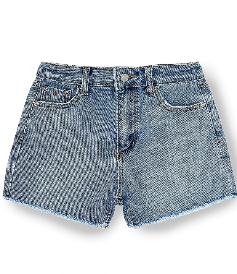 Tractr Big Girls Weekender Frayed Hem Denim Shorts