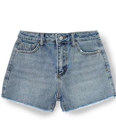 Tractr Big Girls Weekender Frayed Hem Denim Shorts
