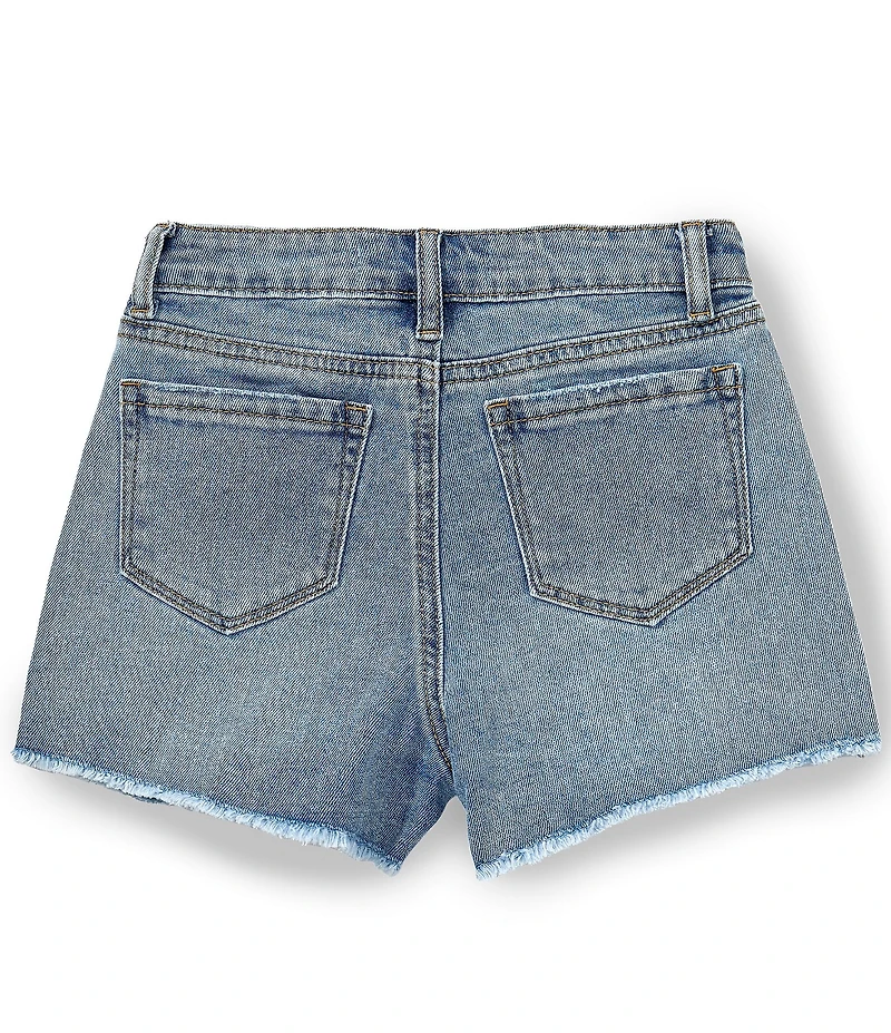 Tractr Big Girls Weekender Frayed Hem Denim Shorts