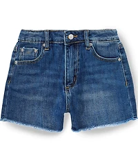 Tractr Big Girls Distressed Weekender Frayed Hem Denim Shorts