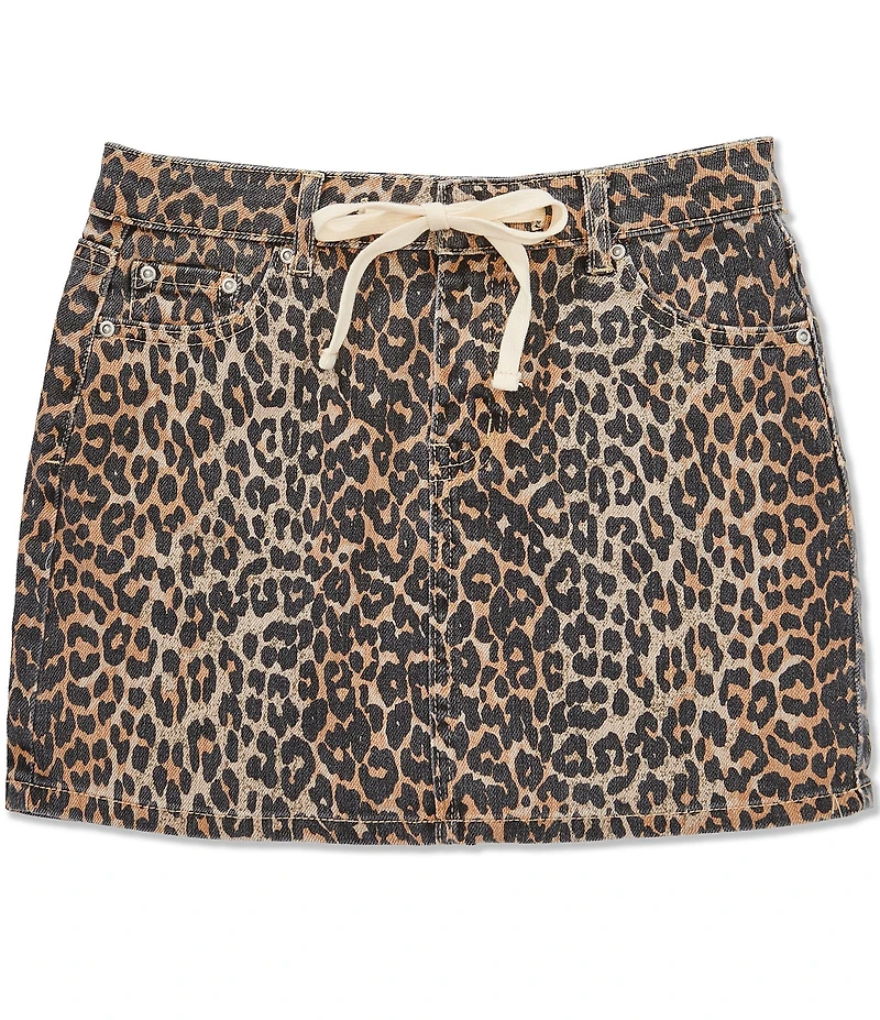 Tractr Big Girls Leopard Print Mini Skirt