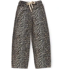 Tractr Big Girls Leopard Print Slight Barrel Pant