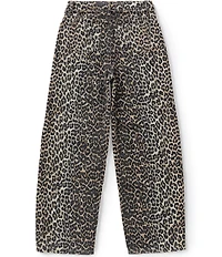 Tractr Big Girls Leopard Print Slight Barrel Pant