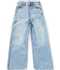 Tractr Big Girls Wide Leg Boxer Denim Jeans