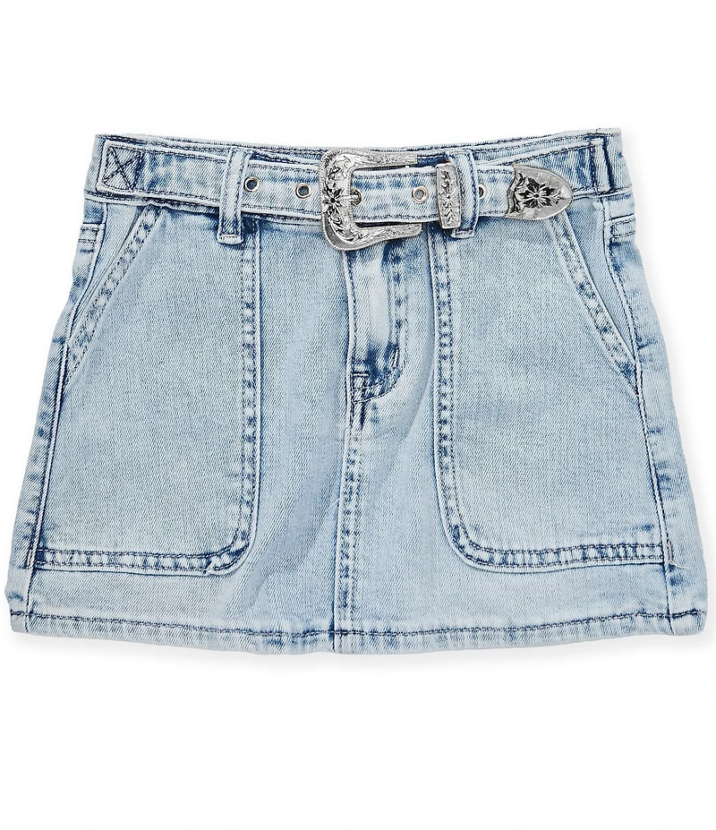 Tractr Big Girls Mini Belted Skirt