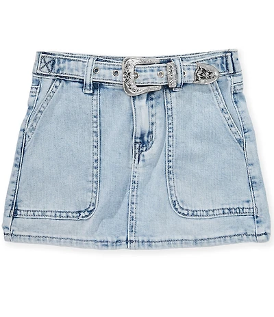 Tractr Big Girls Mini Belted Skirt