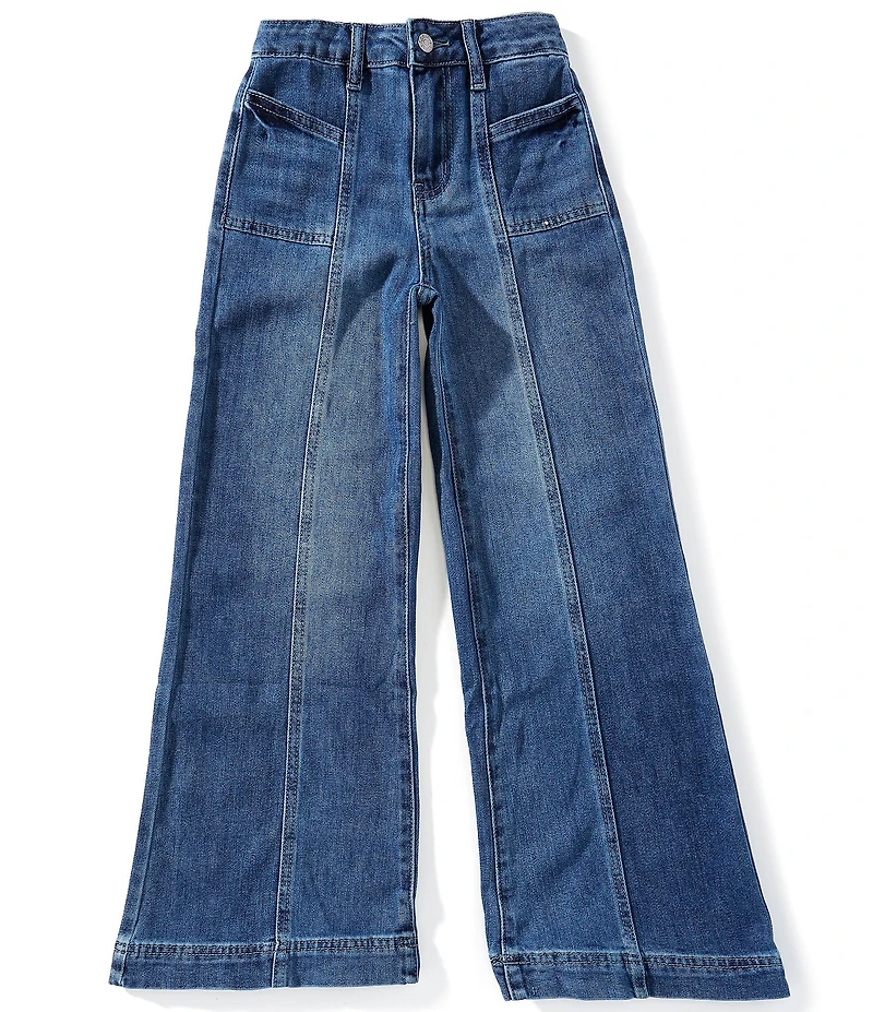 Tractr Big Girls Patch Pocket Jeans