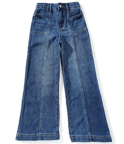 Tractr Big Girls Patch Pocket Jeans