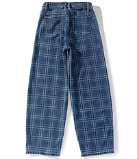 Tractr Big Girls Plaid Denim Jeans