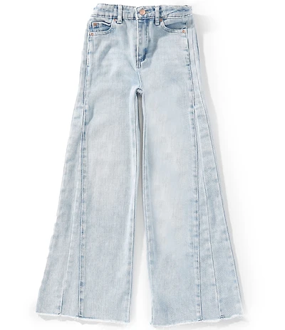 Tractr Big Girls Side Panel Wide Leg Jeans