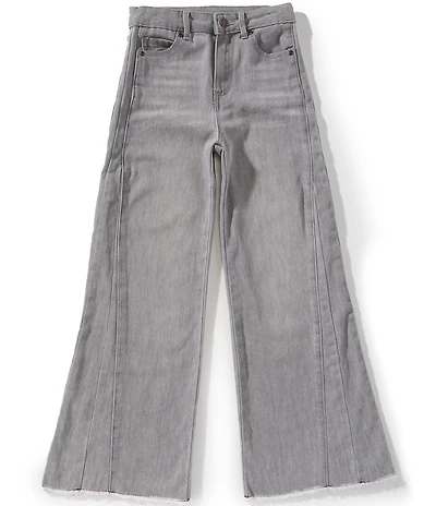 Tractr Big Girls Side Paneled Wide Leg Jeans