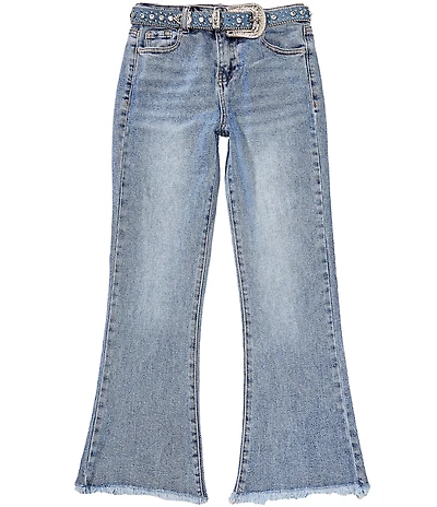 Tractr Big Girls Slim-Fit Bootcut-Leg Western Belted Jeans