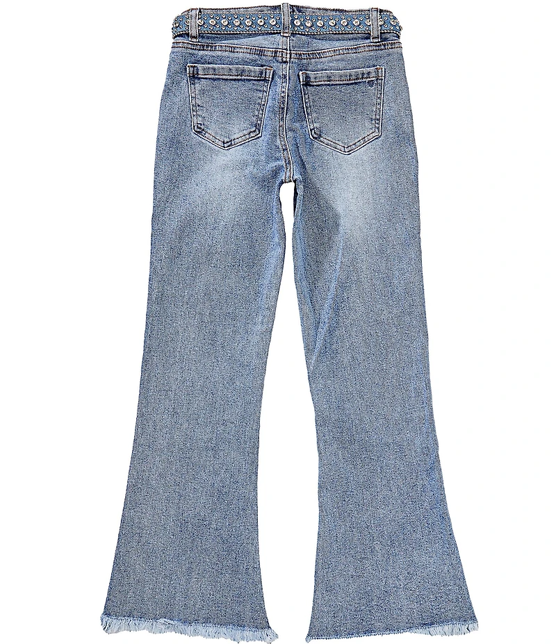 Tractr Big Girls Slim-Fit Bootcut-Leg Western Belted Jeans