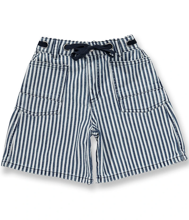 Tractr Big Girls Stripe Wide Bermuda Shorts