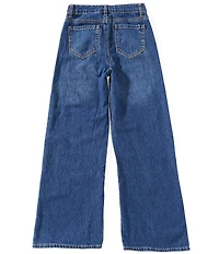 Tractr Big Girls Studded Easy-Fit Wide-Leg Jeans