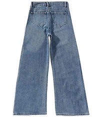 Tractr Big Girls Studded Wide-Leg Jeans