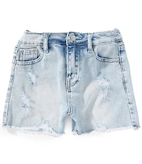 Tractr Big Girls Weekender Distressed Denim Shorts
