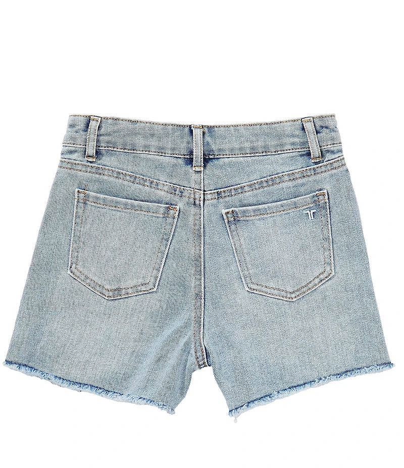 Tractr Big Girls Western-Inspired Patch-Embroidered Denim Shorts